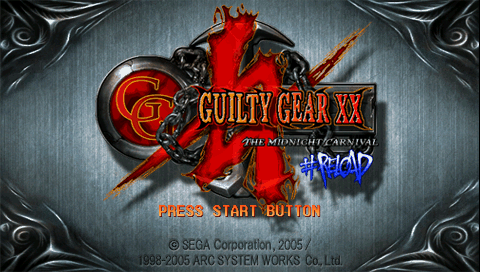 Guilty Gear XX : The Midnight Carnival #Reload — Title screen