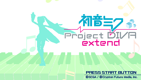Hatsune Miku : Project Diva Extend — Title screen