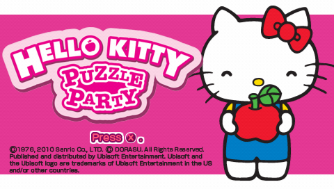 Hello Kitty : Puzzle Party — Title screen
