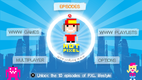 Hot Pixel — Title screen