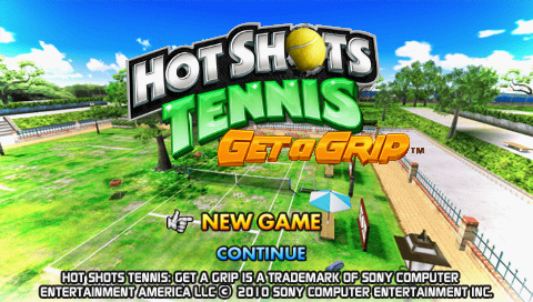 Hot Shots Tennis : Get a Grip — Title screen