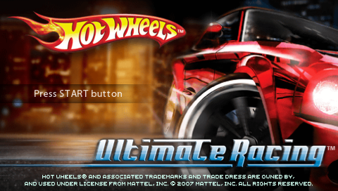 Hot Wheels Ultimate Racing — Title screen