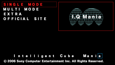 I.Q Mania — Title screen