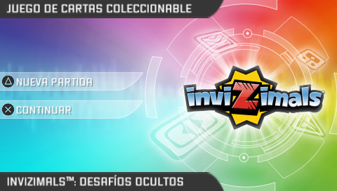 Invizimals - Collectible Card Game - Hidden Challenges — Title screen