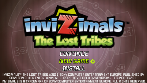 Invizimals : The Lost Tribes — Title screen
