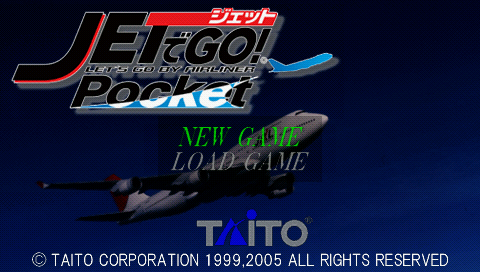 Jet de Go! Pocket : Let's Go By Airliner — Title screen