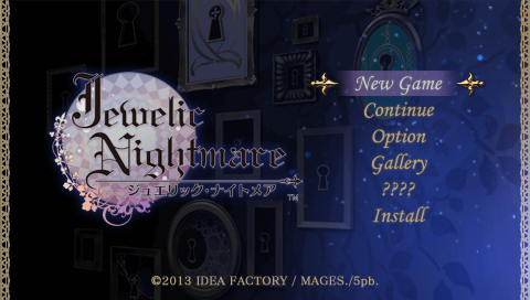 Jewelic Nightmare — Title screen