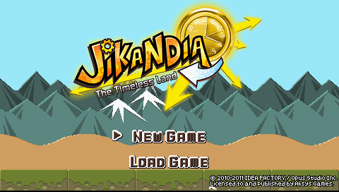 Jikandia : The Timeless Land — Title screen