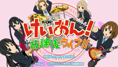 K-ON! Houkago Live!! — Title screen