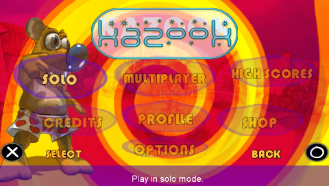 Kazook — Title screen
