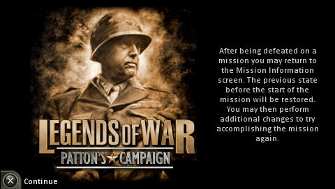 Legends Of War : Patton's Campaign — Title screen