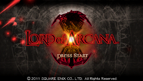 Lord of Arcana — Title screen