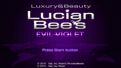 Lucian Bee's Evil Violet — Title screen