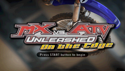 MX vs. ATV On the Edge — Title screen