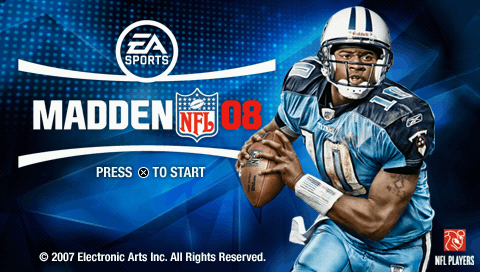 Madden NFL 08 — Title screen