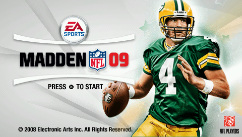 Madden NFL 09 — Title screen