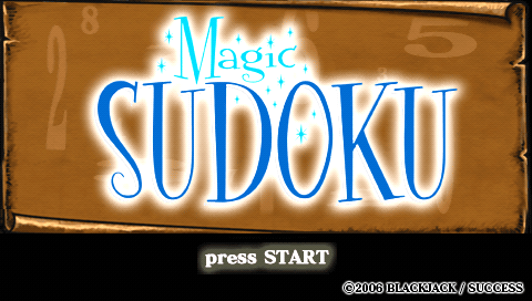 Magic Sudoku — Title screen