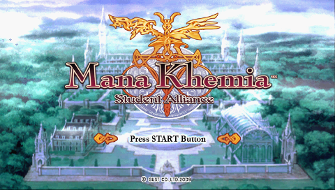 Mana Khemia : Student Alliance — Title screen