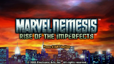 Marvel Nemesis : Rise of the Imperfects — Title screen