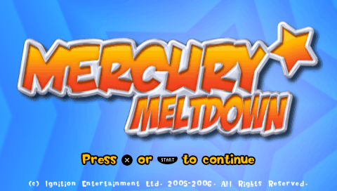 Mercury Meltdown — Title screen
