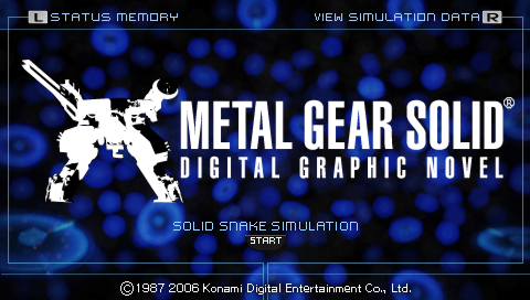 Metal Gear Solid : Digital Graphic Novel — Title screen