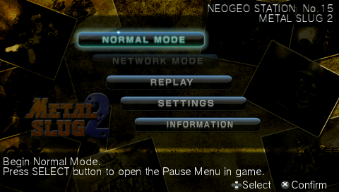 Metal Slug 2 — Title screen