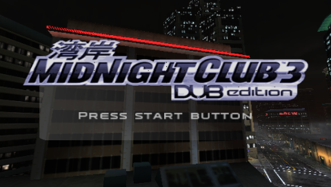 Midnight Club 3 : DUB Edition — Title screen