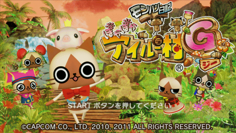 MonHun Nikki: Poka Poka Ailu Mura G — Title screen