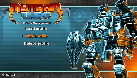 Mytran Wars — Title screen