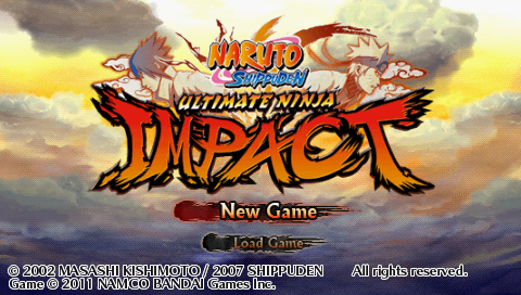 Naruto Shippuden : Ultimate Ninja Impact — Title screen