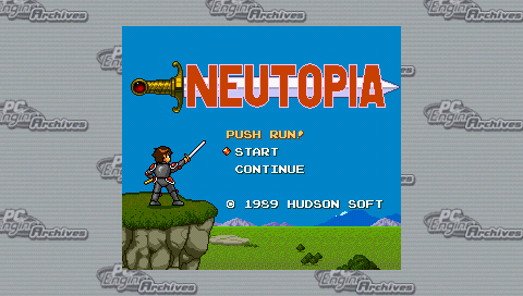 Neutopia — Title screen