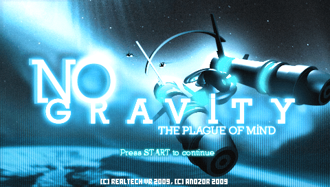 No Gravity : The Plague of Mind — Title screen