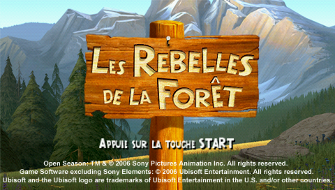 Open Season — Title screen