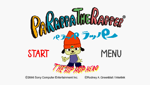 PaRappa the Rapper — Title screen