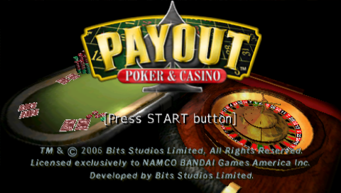 Payout Poker & Casino — Title screen