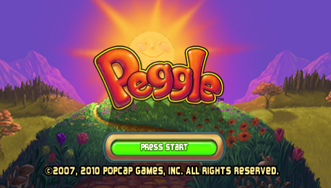 Peggle — Title screen