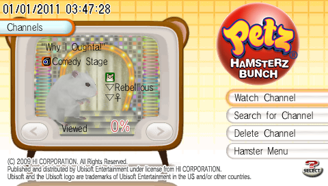 Petz : Hamsterz Bunch — Title screen
