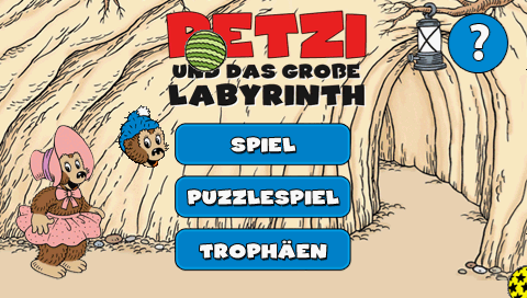 Petzi Und Das Grosse Labyrinth — Title screen