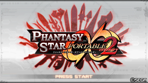 Phantasy Star Portable 2 Infinity — Title screen
