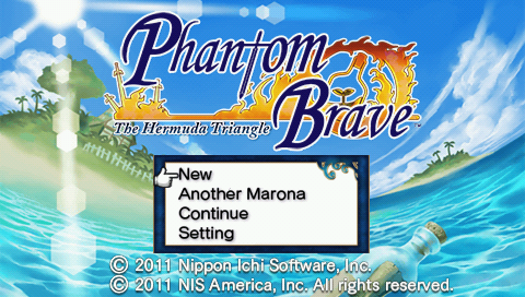 Phantom Brave : The Hermuda Triangle — Title screen