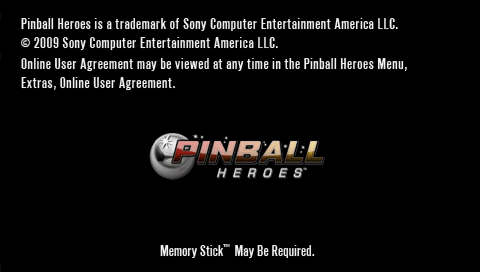 Pinball Heroes — Title screen
