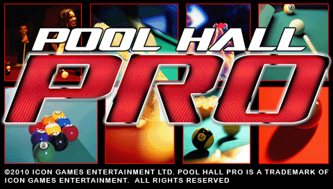 Pool Hall Pro — Title screen