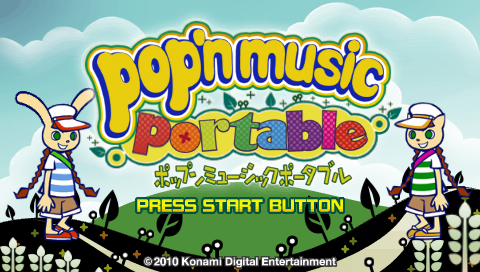 Pop'n Music Portable — Title screen