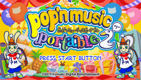 Pop'n Music Portable 2 — Title screen