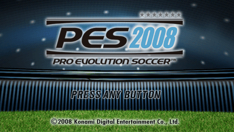 Pro Evolution Soccer 2008 — Title screen