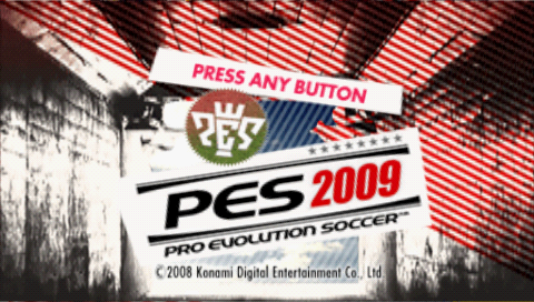 Pro Evolution Soccer 2009 — Title screen