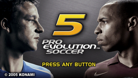 Pro Evolution Soccer 5 — Title screen