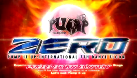 Pump It Up - Zero Portable — Title screen