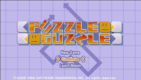Puzzle Guzzle — Title screen