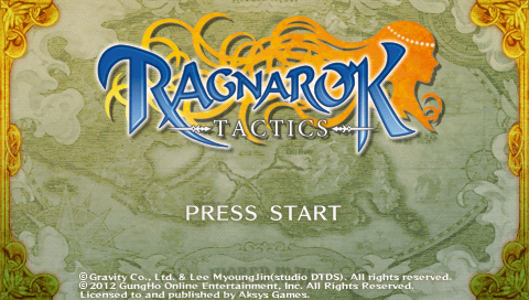 Ragnarok Tactics — Title screen